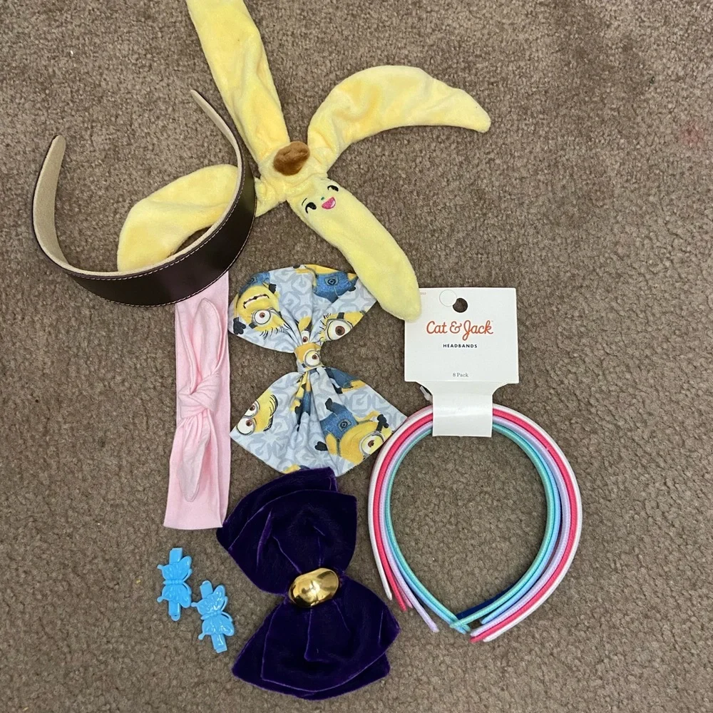 Girls Kids Bundle Hair Accessories like Bow, Headband, Hair Clips